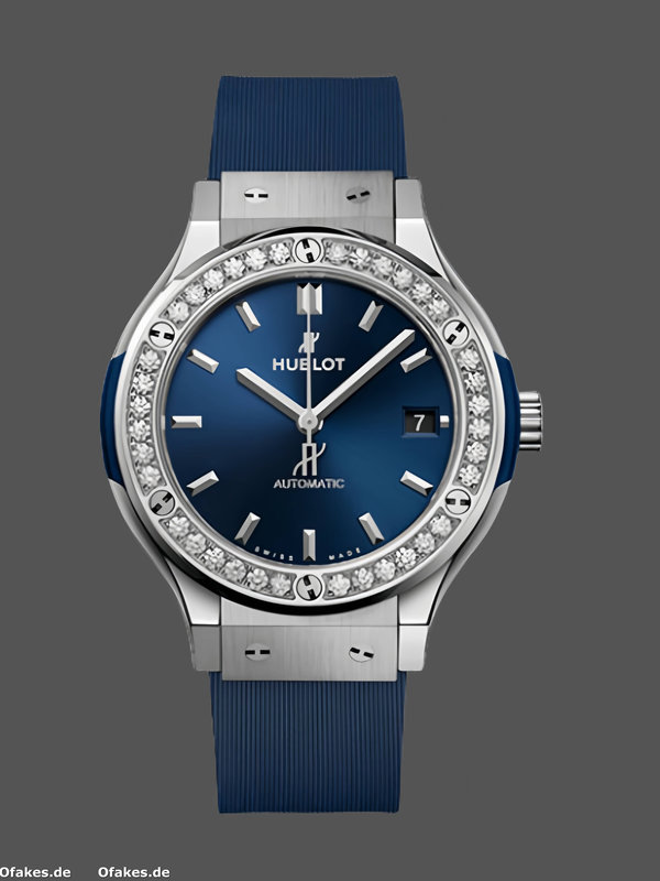 565.NX.7170.RX.1204 Hublot Classic Fusion Titanium Blue Diamonds
