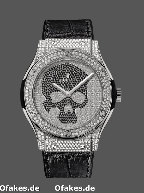 Hublot Classic Fusion Skull Titanium Full Pave 511.NX.9000.LR.1704.SKULL 45mm