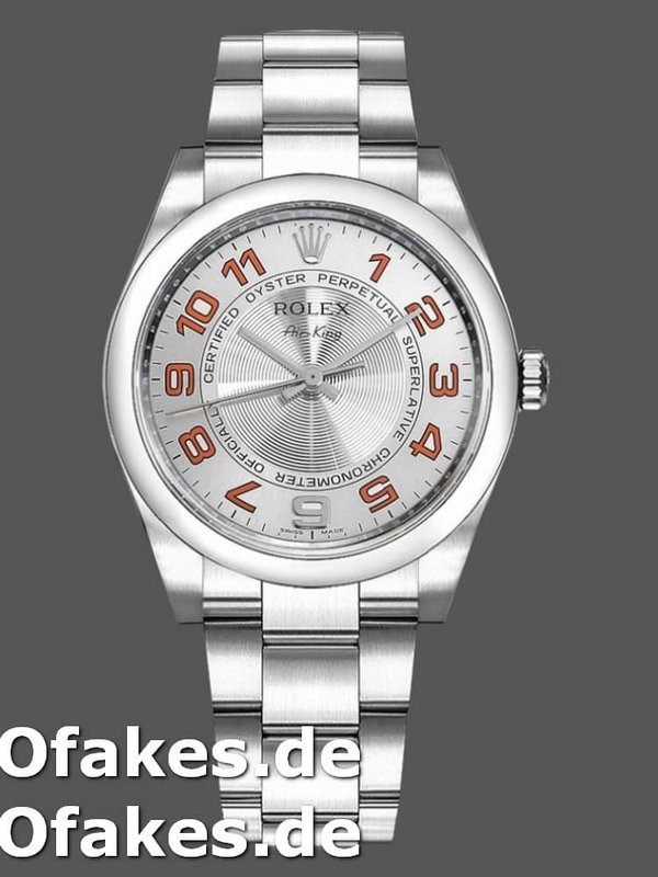 Rolex Oyster Perpetual Air-King 114200 Concentric Silver Dial 34mm Unisex Replica watch