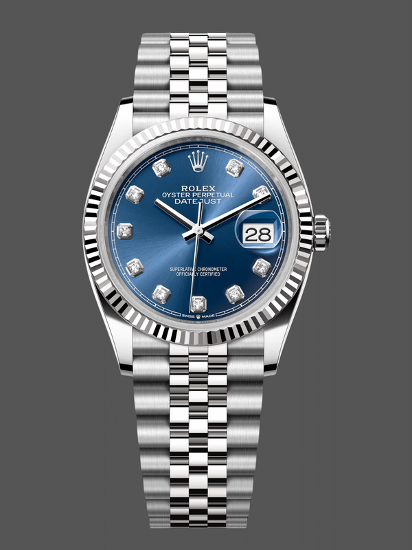 Rolex Datejust 126234 Blue Diamond Dial 36MM Unisex Replica Watch