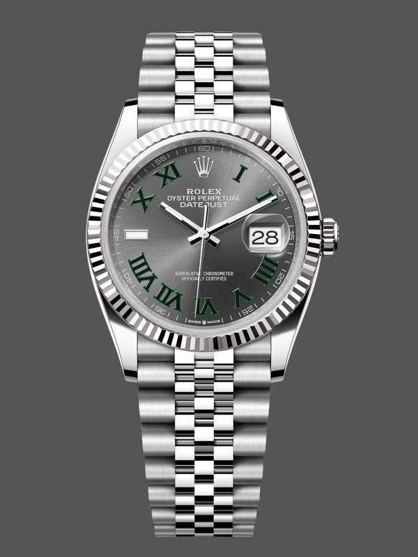 Rolex Datejust 126234 Slate Grey Wimbledon Dial 36MM Unisex Replica Watch