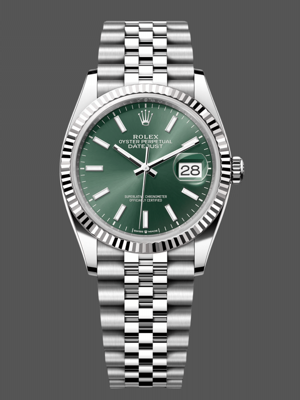 Rolex Datejust 126234 Stainless Steel Mint Grünes Zifferblatt 36MM Unisex Replica Watch