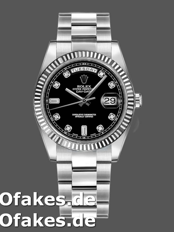 Rolex Day-Date 118239 Black Diamonds Dial 36mm Unisex Replica Watch