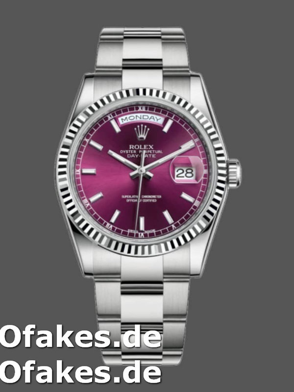 Rolex Day-Date 118239 Cherry Dial white gold 36mm Damen Replica Watch