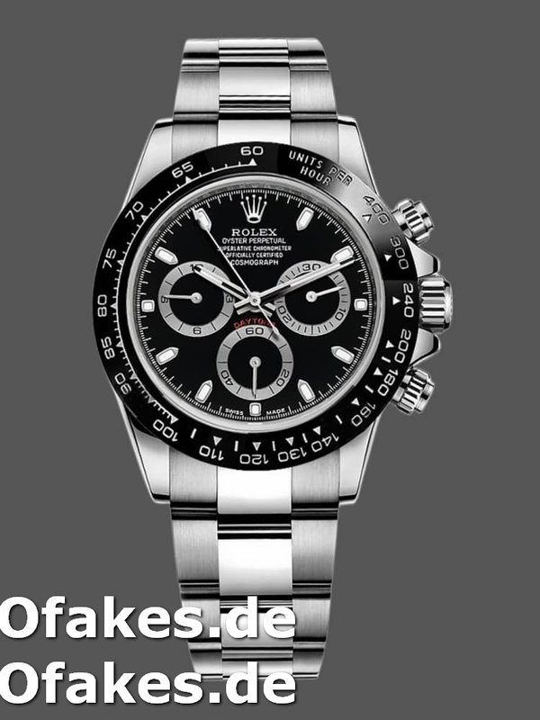 Rolex Cosmograph Daytona 116500LN Ceramic Bezel Schwarzes Zifferblatt 40mm Mens Replica Watch