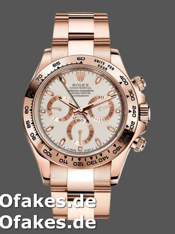 Rolex Cosmograph Daytona 116505 Oyster Bracelet Rose Ivory Dial 40mm Herren Replica Watch