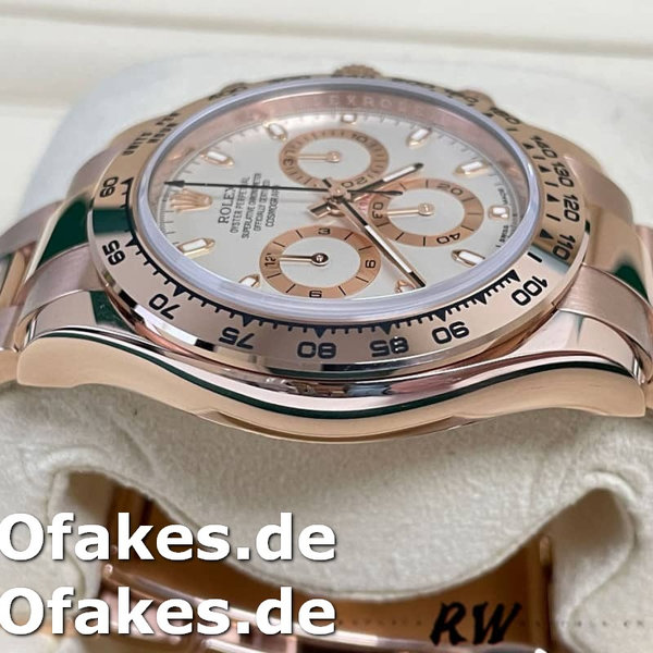 Rolex Cosmograph Daytona 116505 Oyster Bracelet Rose Ivory Dial 40mm Herren Replica Watch