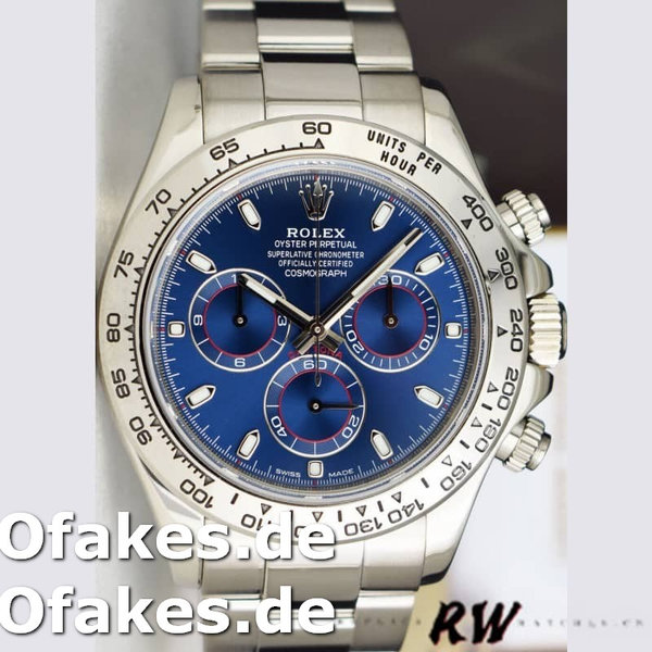 Replica Rolex Cosmograph Daytona 116509 Blue Index Dial 40MM Herren Replica Uhren