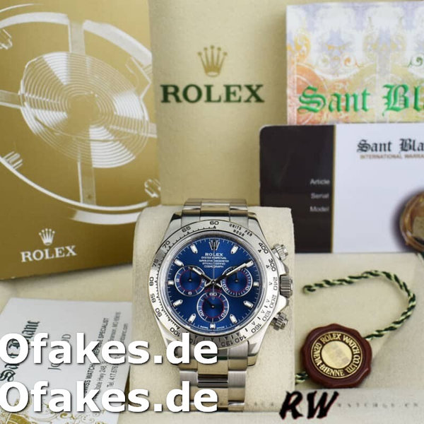 Replica Rolex Cosmograph Daytona 116509 Blue Index Dial 40MM Herren Replica Uhren