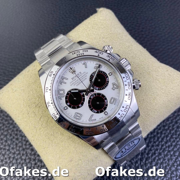 Replica Rolex Cosmograph Daytona 116509 Weißes arabisches Zifferblatt Weißgold 40MM Herren Replica Uhren
