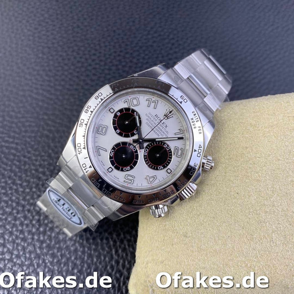 Replica Rolex Cosmograph Daytona 116509 Weißes arabisches Zifferblatt Weißgold 40MM Herren Replica Uhren
