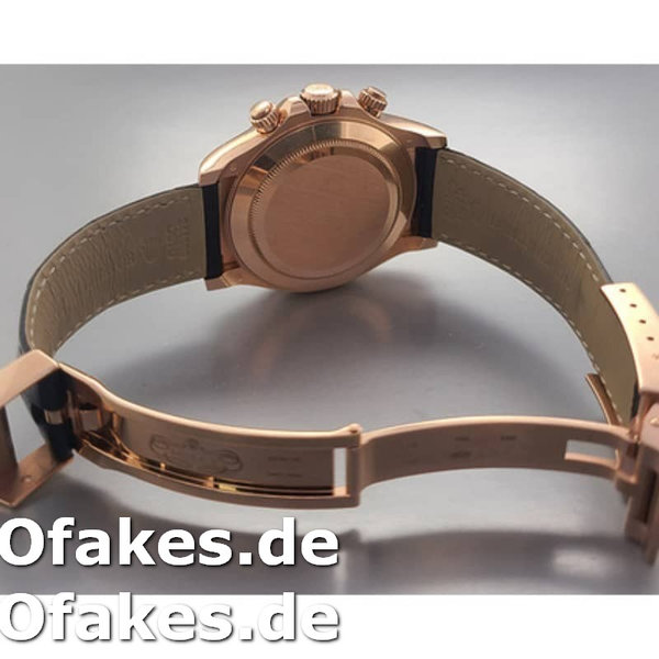 Replica Rolex Cosmograph Daytona 116515LN Lederarmband Schwarz Pinkes Zifferblatt 40mm Herren Replica Uhren