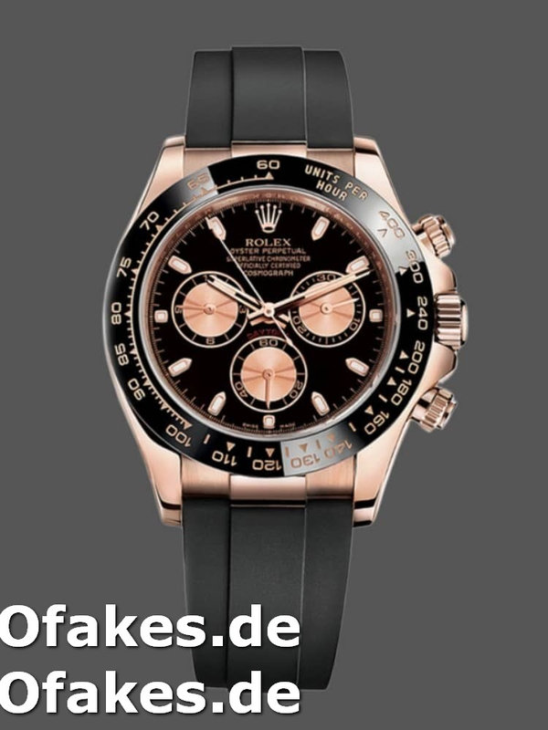 Rolex Cosmograph Daytona 116515LN Rose Gold Schwarzes Zifferblatt 40mm Mens Replica Watch
