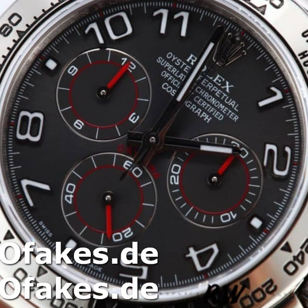 Rolex Cosmograph Daytona 116519 Gray dial Black Leather Strap 40mm Mens Replica Watch