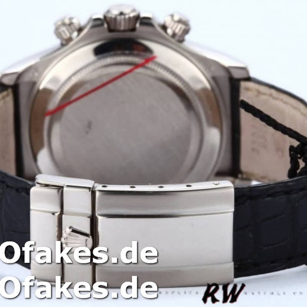 Rolex Cosmograph Daytona 116519 Gray dial Black Leather Strap 40mm Mens Replica Watch