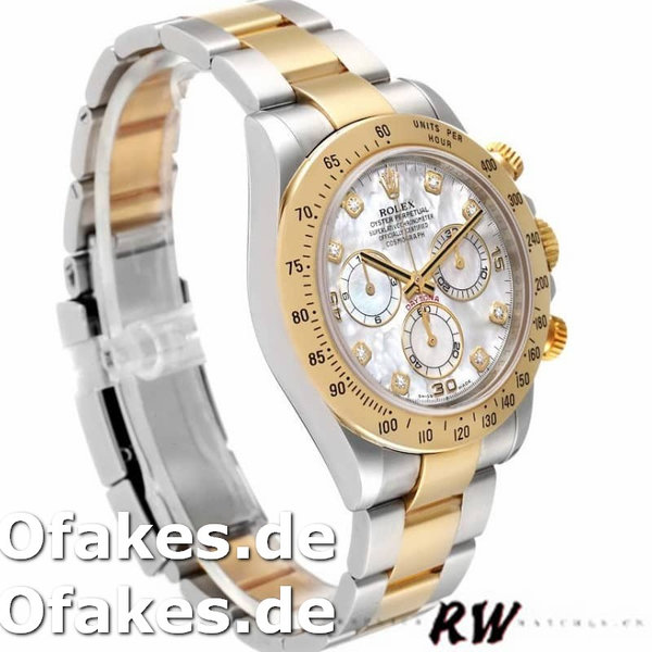 Replica Rolex Cosmograph Daytona 116523 Diamond Mother of Pearl Dial 40mm Herren Replica Uhren