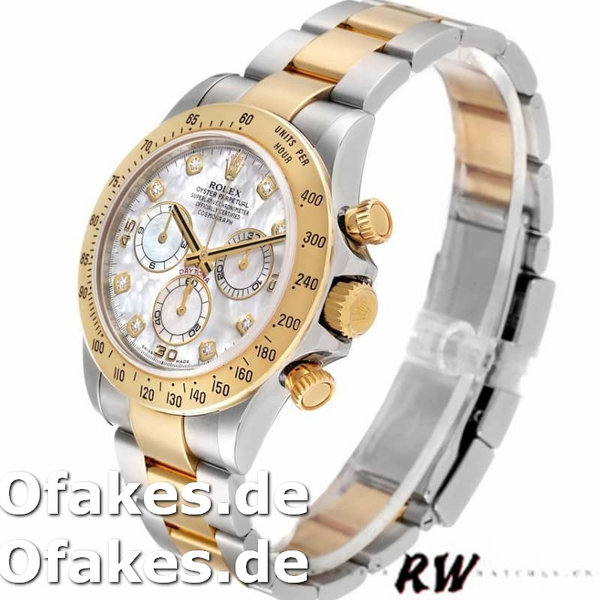 Replica Rolex Cosmograph Daytona 116523 Diamond Mother of Pearl Dial 40mm Herren Replica Uhren