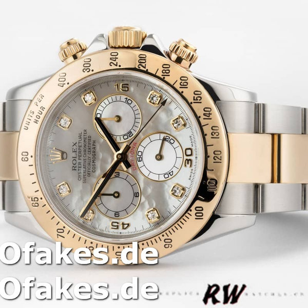Replica Rolex Cosmograph Daytona 116523 Diamond Mother of Pearl Dial 40mm Herren Replica Uhren