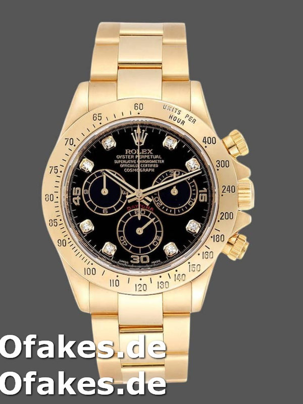 Rolex Cosmograph Daytona 116528 Black Diamond Dial 40MM Herren Replica Watch
