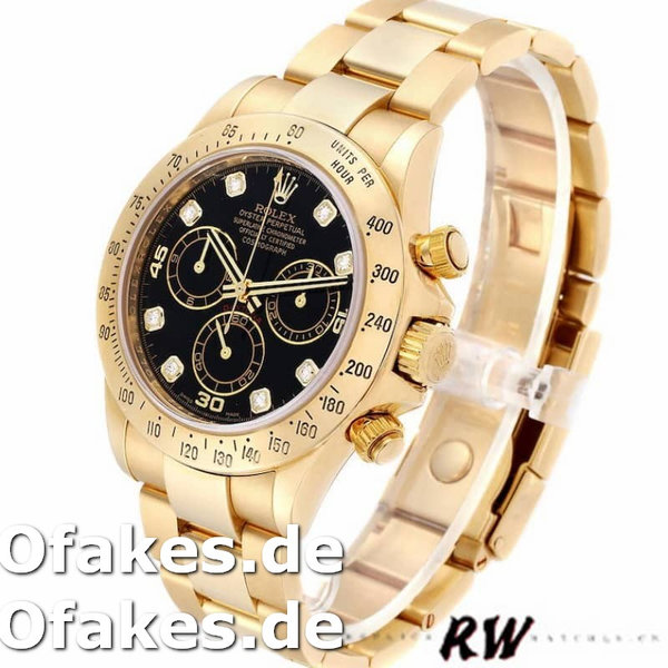 Rolex Cosmograph Daytona 116528 Black Diamond Dial 40MM Herren Replica Watch