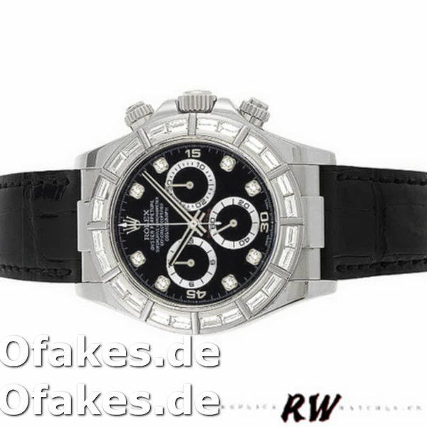 Replica Rolex Cosmograph Daytona 116589 Black Diamond Dial 40MM Herren Replica Uhren