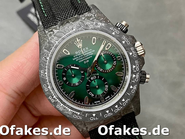 Replica Rolex Cosmograph Daytona DIW Carbon Fiber Green Dial 40mm Herrenuhr