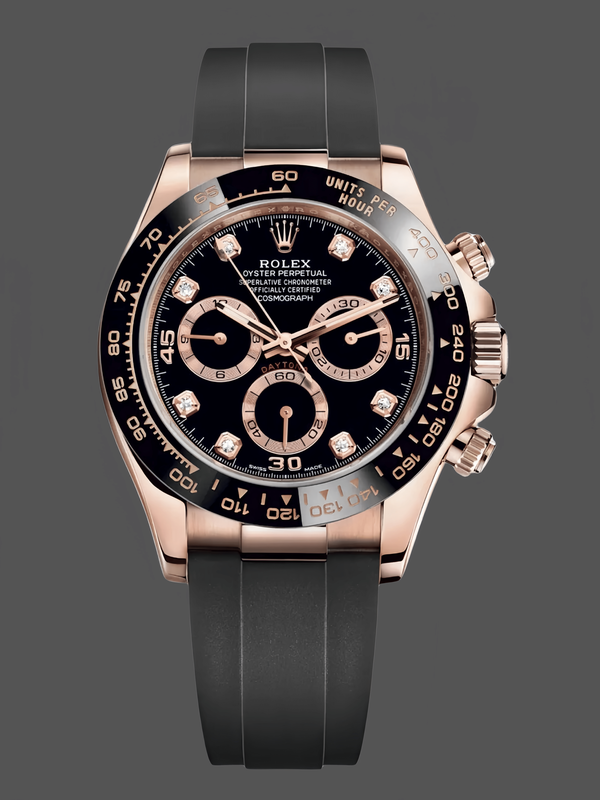 Rolex Cosmograph Daytona Rose Gold Case Schwarzes Zifferblatt 116515ln 0057