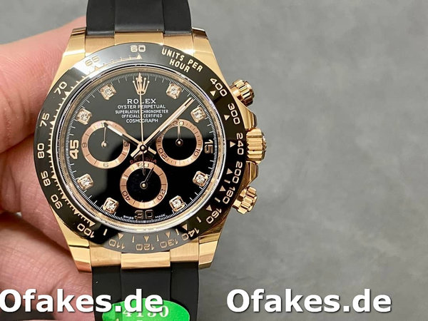 Rolex Cosmograph Daytona Rose Gold Case Schwarzes Zifferblatt 116515ln 0057