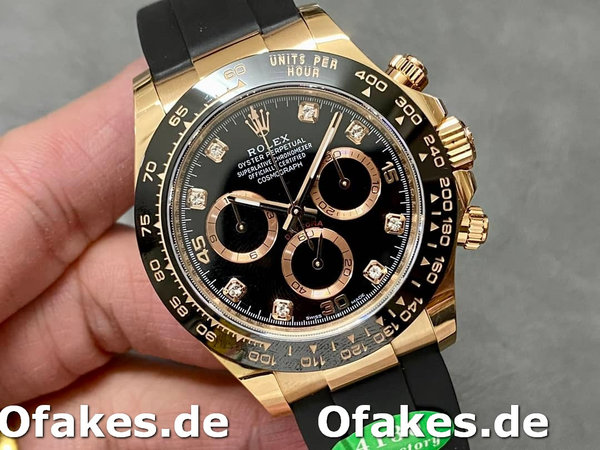 Rolex Cosmograph Daytona Rose Gold Case Schwarzes Zifferblatt 116515ln 0057