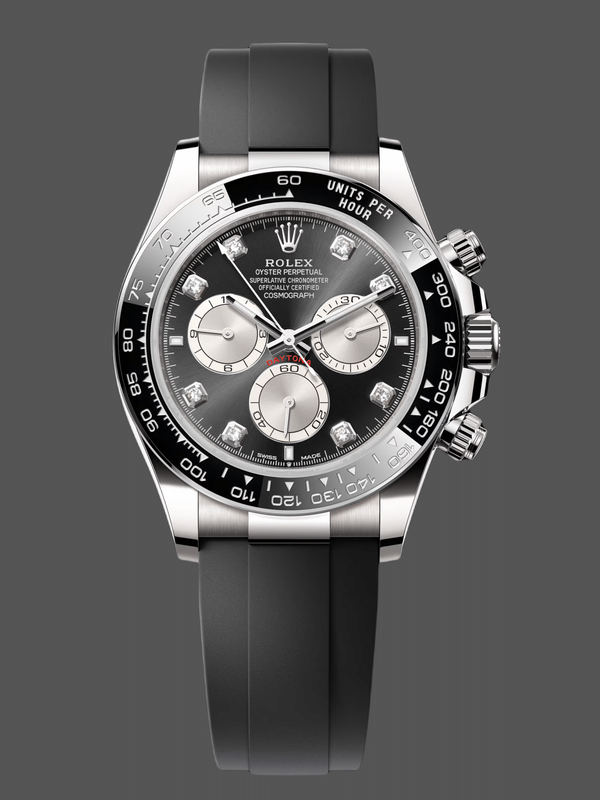 Rolex Cosmograph Daytona White Gold 126519LN 0004 Bright Black Steel Diamond