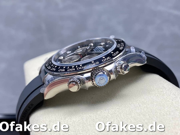 Replica Rolex Cosmograph Daytona Weißgold 126519LN 0004 Bright Black Steel Diamond