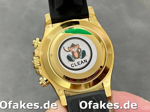 Replica Rolex Cosmograph Daytona Gelbgoldgehäuse Silbernes Zifferblatt 116518 Herrenuhr