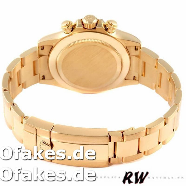 Replica Rolex Daytona 116508 Gelbgold Schwarzes Zifferblatt 40MM Herren Replica Uhren