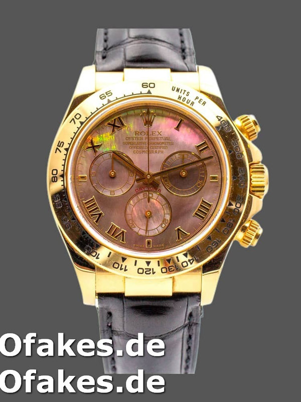 Rolex Daytona 116518 Black MOP Roman Dial 40mm Herren Replica Watch