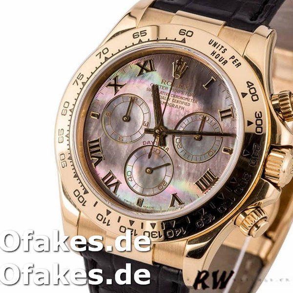 Rolex Daytona 116518 Black MOP Roman Dial 40mm Herren Replica Watch
