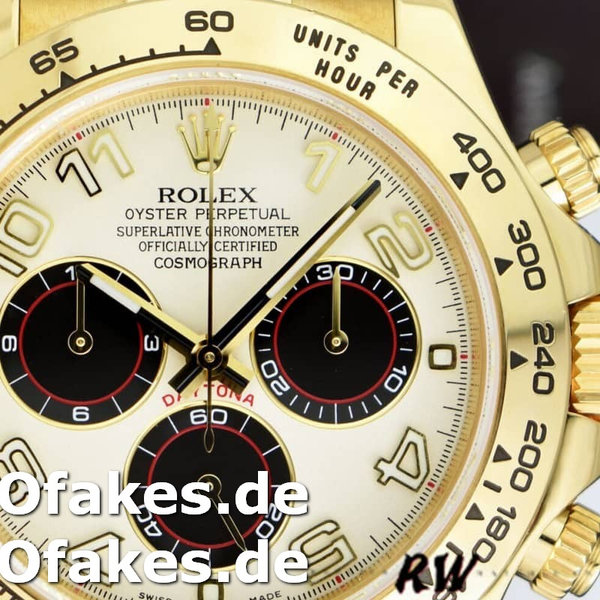 Replica Rolex Daytona 116518 Ivory Dial Brown Leather Strap 40mm Herren Replica Uhren