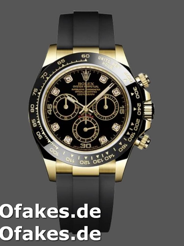 Rolex Daytona 116518LN Black Diamond Dial 40mm Mens Replica Watch