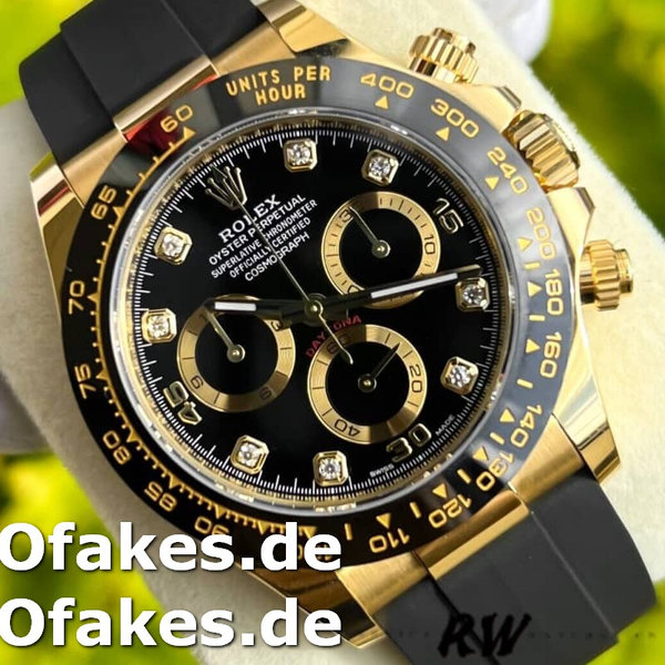 Replica Rolex Daytona 116518LN Black Diamond Dial 40mm Herren Replica Uhren