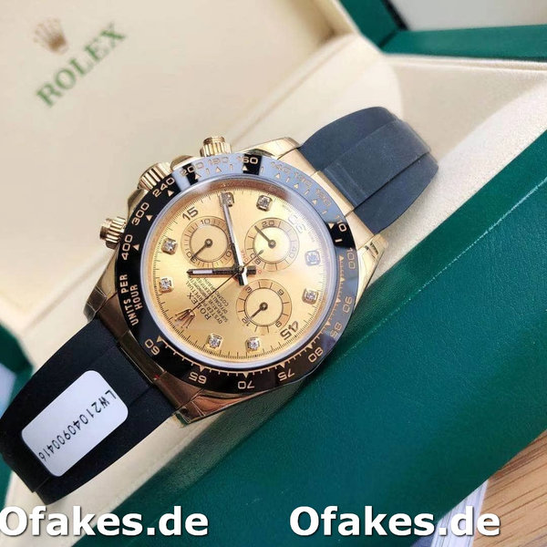 Replica Rolex Daytona 116518LN Diamond Champagne Dial 40mm Herren Replica Uhren