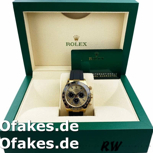 Rolex Daytona 116518LN Yellow Gold Champagne Dial 40mm Herren Replica Watch