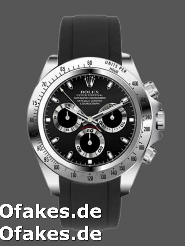 Rolex Daytona 116519 Schwarzes Zifferblatt Black Rubber strap 40mm Herren Replica Watch