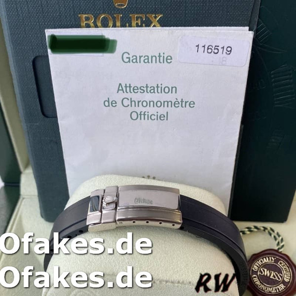 Rolex Daytona 116519 Schwarzes Zifferblatt Black Rubber strap 40mm Herren Replica Watch