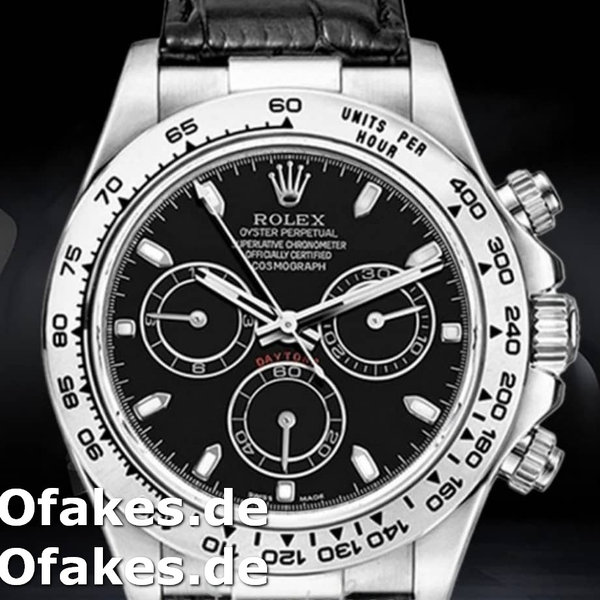 Rolex Daytona 116519 Black Leather strap Schwarzes Zifferblatt 40mm Mens Replica Watch