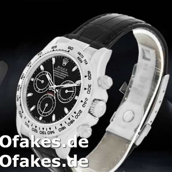 Rolex Daytona 116519 Black Leather strap Schwarzes Zifferblatt 40mm Mens Replica Watch