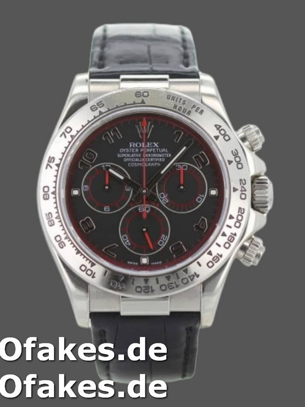 Rolex Daytona 116519 Black Racing Dial Leather strap 40mm Mens Replica Watch