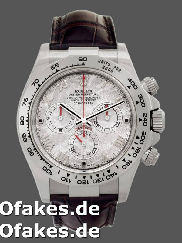 Rolex Daytona 116519 Brown Leather strap Meteorite Dial 40mm Mens Replica Watch