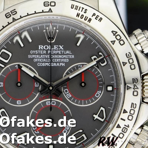 Replica Rolex Daytona 116519 Grey Dial Brown Leather strap 40mm Herren Replica Uhren