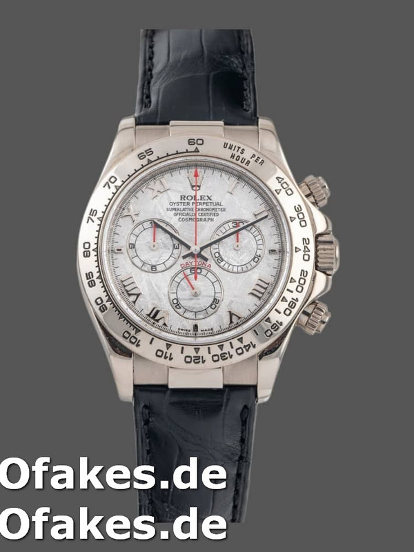 Rolex Daytona 116519 Meteorite Dial Leather strap 40mm Mens Replica Watch