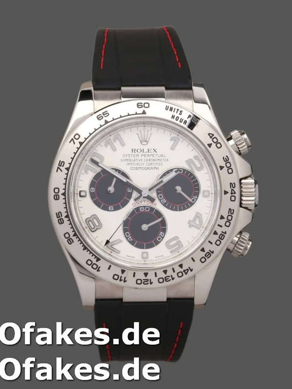 Rolex Daytona 116519 Panda Dial Black Rubber Strap 40mm Mens Replica Watch