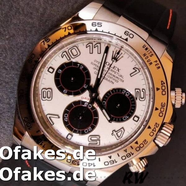 Rolex Daytona 116519 Panda Dial Black Rubber Strap 40mm Mens Replica Watch